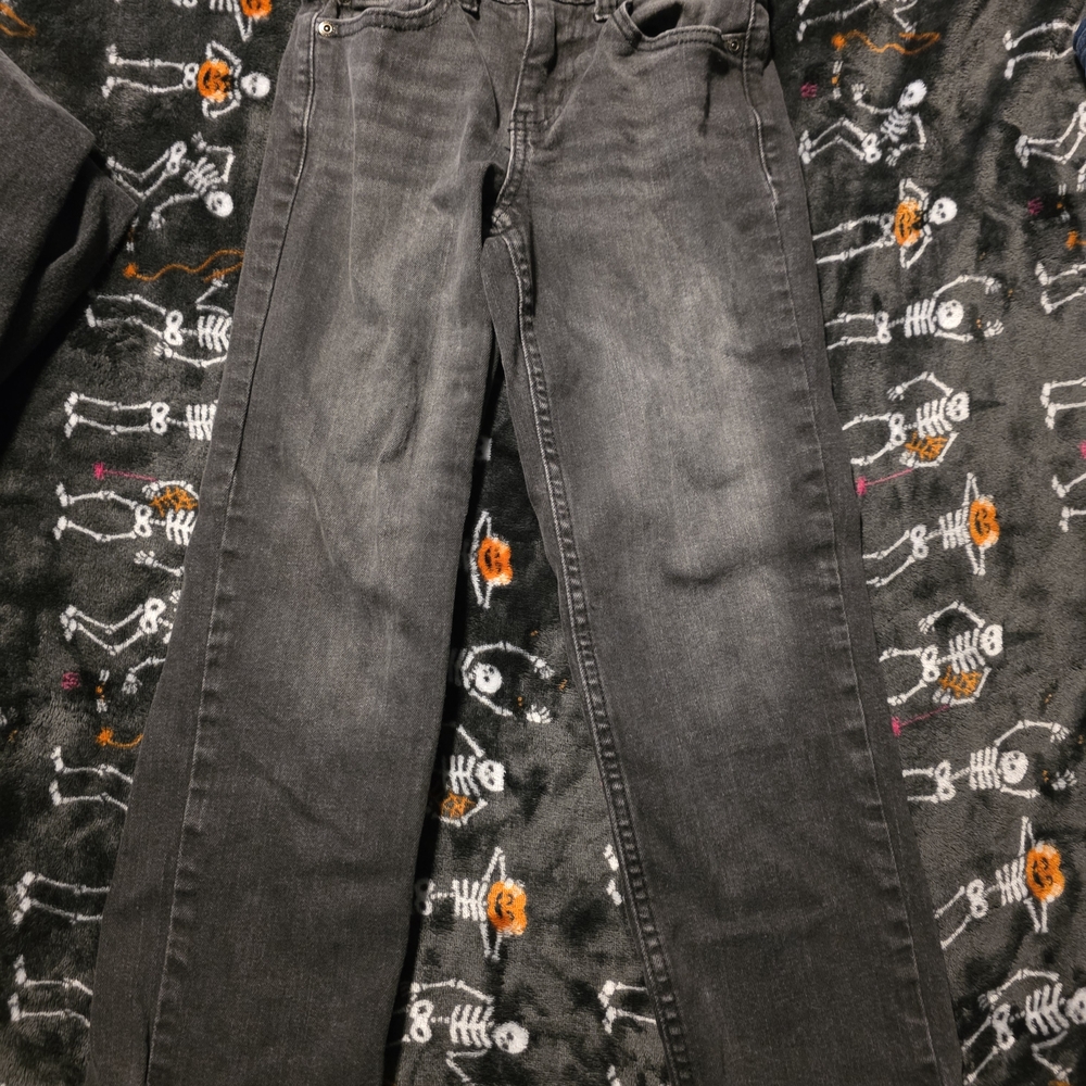 Boys wonder nation Black and Orange Relaxed 7 Slim Jeans